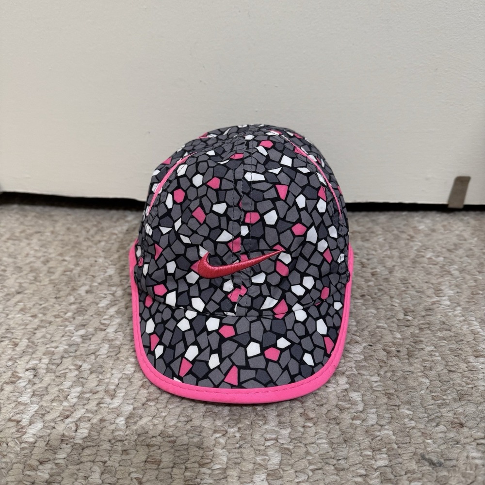 Nike Hat Cap Infant One Size Pink Dry Fit Adjustable Embroidered Mosaic